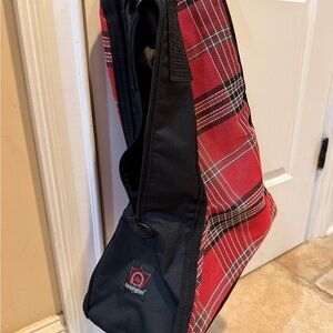 Kensington equestrian brand Red and Black Plaid BOOT Bag